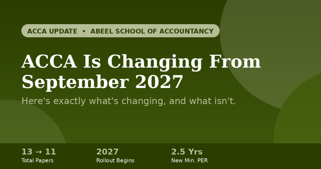 ACCA Syllabus Changes 2027